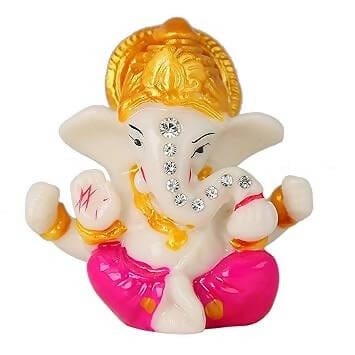 JaipurCrafts Polyresin Ganesha Car Dashboard Idol (2.50 Inches)