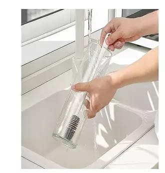 Long Bottle Cleaning Brush for Washing Water Bottle, Narrow Neck Containers, Flask, Bottle, Vase, Glassware (Pack of 2)