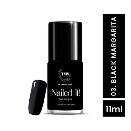 Nailed It! Nail Lacquer with Strawberry scent 03-black-margarita