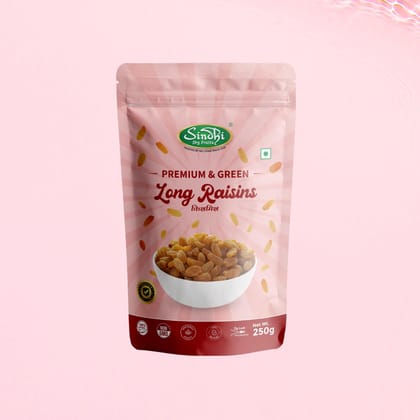 Kishmish Green & Long, Premium Pack-250g