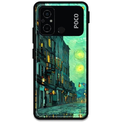 European Art  - Glossy Metal Silicone Case For Poco Models-Poco C55