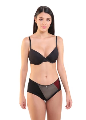 Kate Paded Wired Full Coverage Bra-Black / 32D