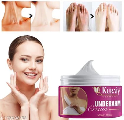 KURAIY Advanced Under-Arm Whitening Cream to Brighten, Moisturize, and Protect your Under Arms with Mulberry Oil & Lemon Extract Body Lotion 50 Gm.