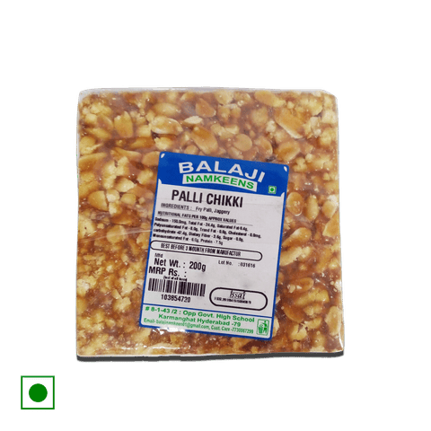 Balaji Namkeen Sugarbar Chikki, 200 gm Pack