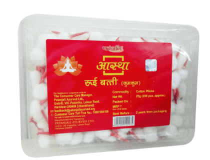 AASTHA COTTON WICKS KUMKUM 25 GM