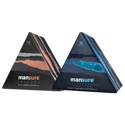 ManSure Combo - PROLONG and TESTOSTERONE BOOSTER Capsules For Men