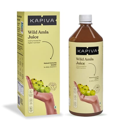 Kapiva Wild Amla Juice - Cold Pressed & Organic, Builds Immunity, Helps Detox, 1 L