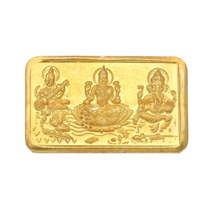Sri Jagdamba Pearls 10 Grams 24Kt (999) Ganesh Saraswathi Lakshmi Gold Coin  by SRI JAGDAMBA PEARLS