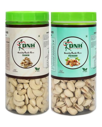 DRY FRUITS COMBO 500 GRAMS PACK 250 X 2 PC    CASHEW | PISTACHIO     - High in Protein, Boosts Energy Levels