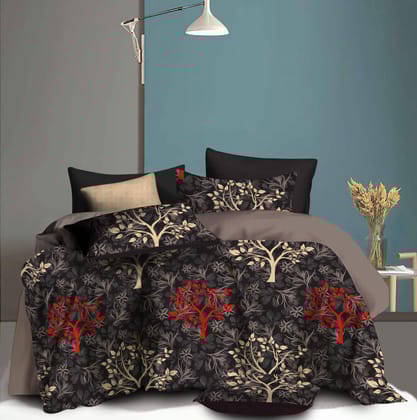 Premium Cotton Elastic Fitted King Size Bedsheet with 2 Pillow Covers (BOGO)