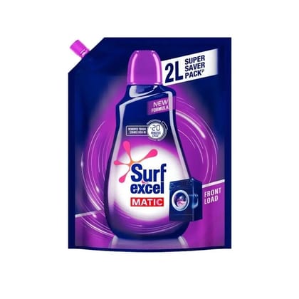Surf Excel Matic Front Load Detergent Liquid Refill Pouch 2 Ltrs