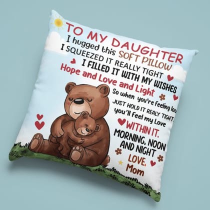 MG185_Heartfelt Pillow Cover pack of 1-Daughter - Mom