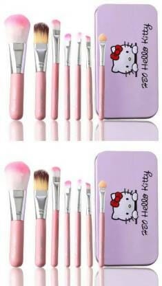 Bingeable 7 Pcs Black Hk Professional Makeup Brushes Set Soft Synthetic Multi Purpose Makeup Brushes Set (PACK OF 2) (Pink\Multi color) (Pack of 7)
