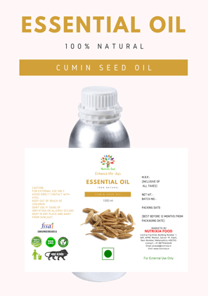 Cumin Seed Oil - 1 Liter