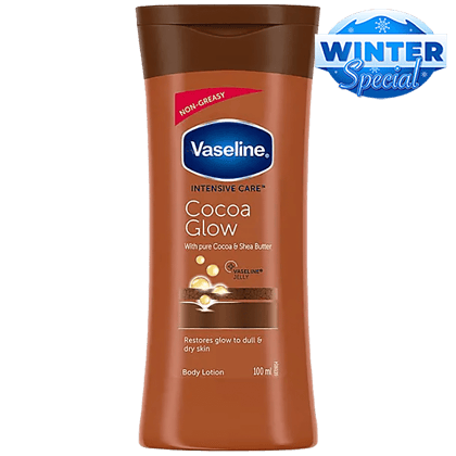 Vaseline Intensive Care Cocoa Glow Body Lotion - With Shea Butter, Non-Greasy Formula, 100 Ml(Savers Retail)