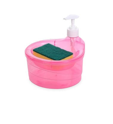 Double Layer Shop Dispenser |With Pump & Sponge |Multicolor |Use For Kitchen Essentials