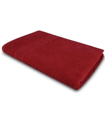 Dollar Cotton Striped 500 -GSM Bath Towel ( Pack of 1 ) - Red - Red