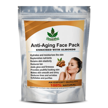 Havintha Anti-Aging Face Pack Enriched with Almonds for Skin Moisturizing, Smooth, Shiny - 227g-Pack of 2