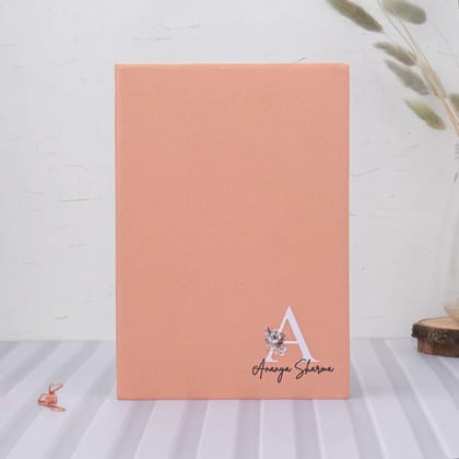PERSONALISED JOURNAL (MONOGRAM)-Peach