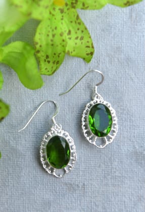 Peridot Halo Drops