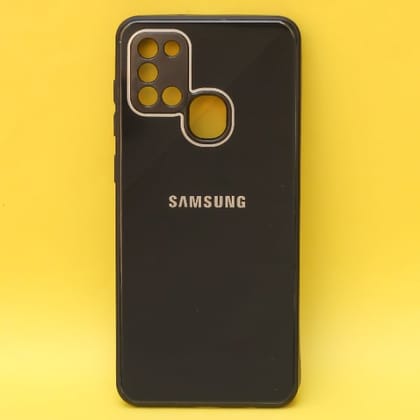 Black camera Safe mirror case for Samsung A21s