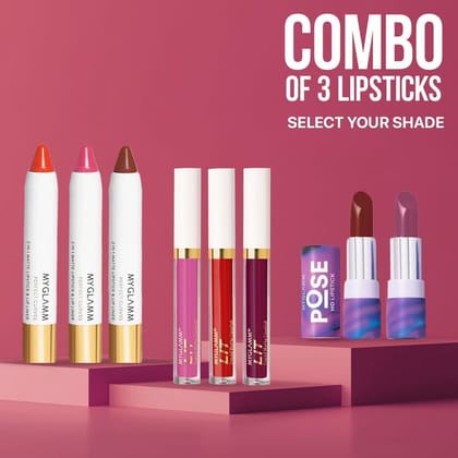 Perfect Curves + POSE HD Lipstick + LIT Liquid Matte Lipstick Exclusive Combo