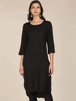 Round Neck Three-Quarter Sleeves Kurta