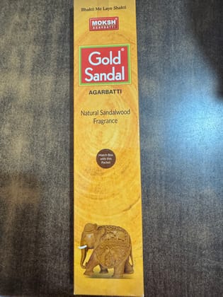 Moksh Agarbatti Gold Sandal 75g with 1 Match Box Extra