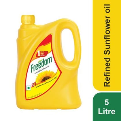 Freedom Refined Sunflower Oil - with Vitamins A, D & E, 5 L Can