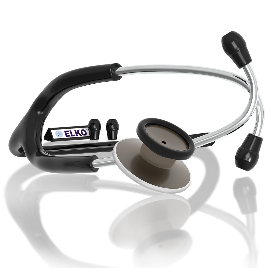 ELKO Aluminium Head Stethoscope-Bronze Edition-Black / No Engraving