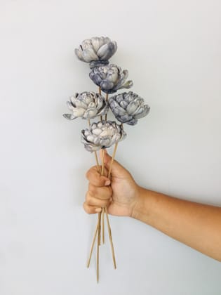 Chambray Sola Flower (5pcs)