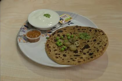 Jalapeno Matar Paneer Paratha Olive Oil
