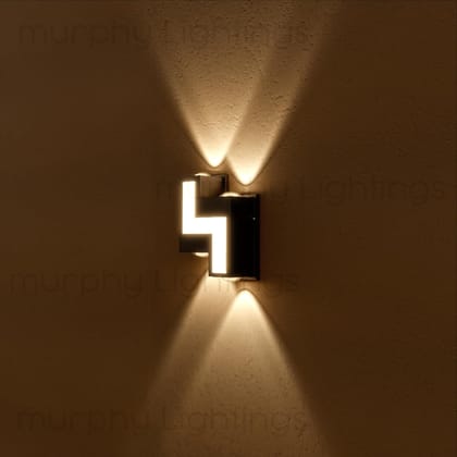 Murphy 8W 4Way Step Type Up/Down Wall Light Warm White, Alluminium Body (2 Up & 2 Down Step)-Warm White / Pack of 1