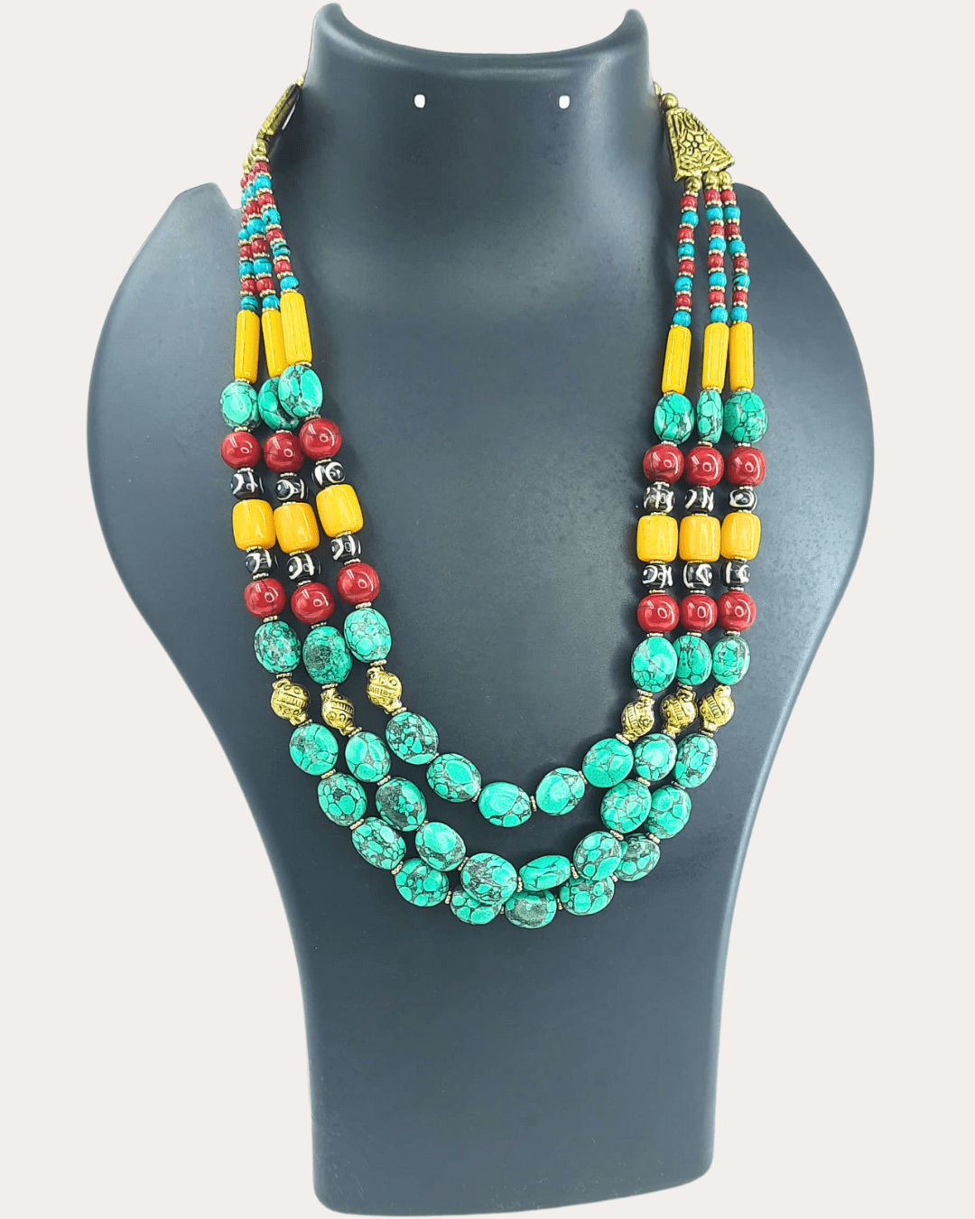 Layered Beads Necklace-MULTI
