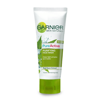 Garnier Skin Naturals Pure Active Neem Face Wash, 50 ml Tube