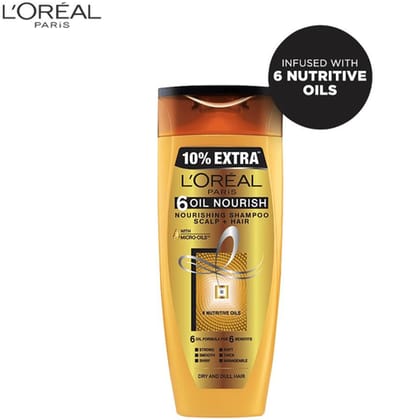 L'Oreal Paris 6 Oil Nourish Shampoo + Conditioner, 396 ml Bottle
