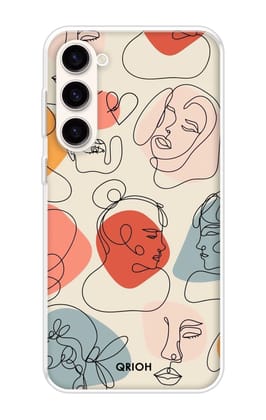 Abstract Faces Soft Cover for Samsung Galaxy S23 Plus 5G