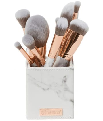 Lenon Cosmetics White Signature Rose Gold 13 Piece Synthetic Foundation Brush,Concealer Brush 13 Pcs 100 g