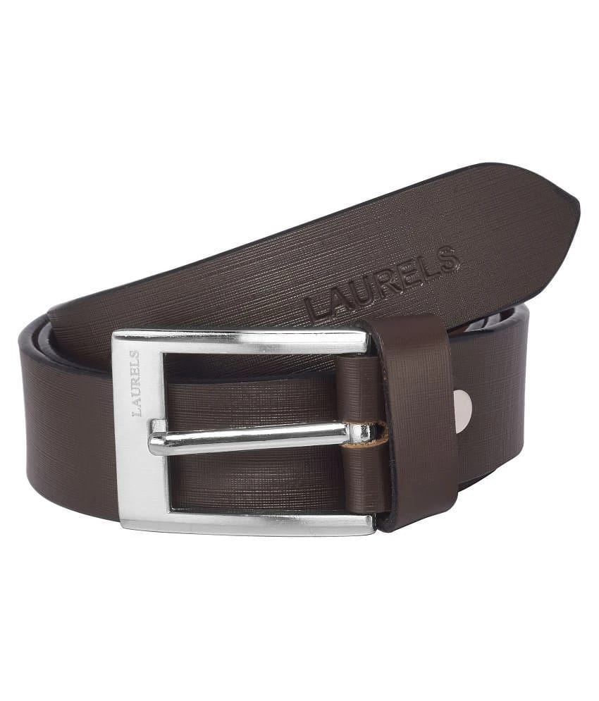 Laurels Brown Leather Casual Belts - Free Size
