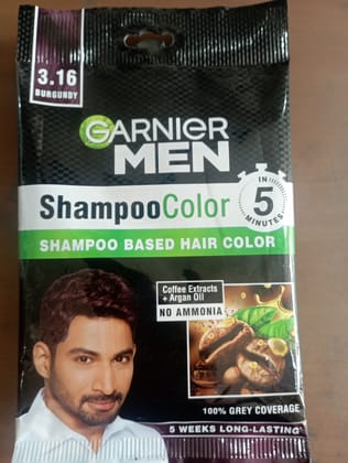 Garnier man shampoo based hair color