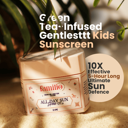 India’s Only Gentlest Green Tea-Enriched Kids Broad Spectrum Sunscreen For Complete Sun Defense - SPF 50-60 Days Pack