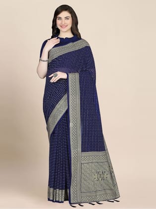 Woven Design Border detail Zari Saree