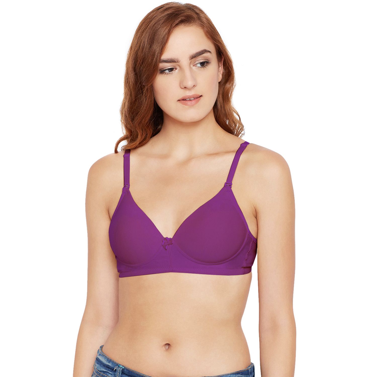 Bodycare Women Cotton Spandex Full Coverage Padded Pushup Bra Bra 6566-WINE