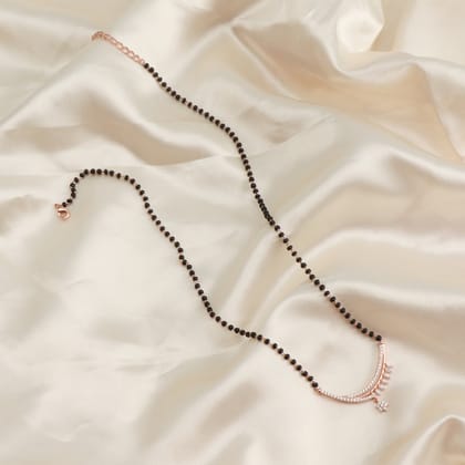 Rosegold Zirconia Petaldrop Mangalsutra