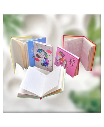 Unicorn Diaries for Birthday Return Gifts A6 Gift Set Ruled Stationery Diaries Set of 12 - Multicolour
