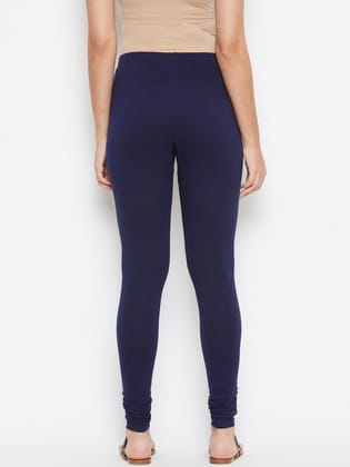 Women Pack Of 2 Solid Churidar-Length Leggings