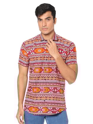 Classic Fit Ethnic Motifs Printed Casual Shirt