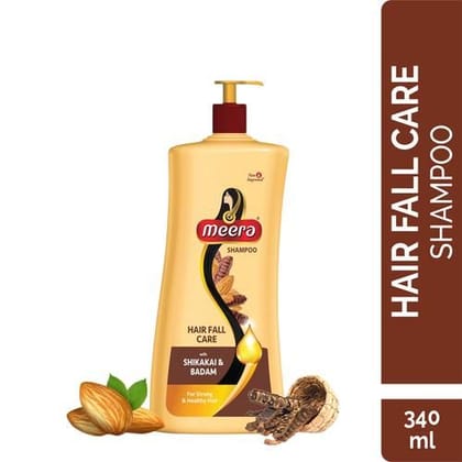 Meera Hair Fall Care Shampoo - With Shikakai & Badam, For Strong & Healthy Hair, For Men & Women, 340 ml