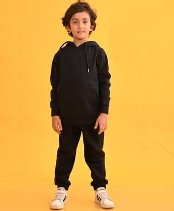 BLACK HUMMO FLEECE HOODIE JOGGER SET - BLACK-6-7 YEARS / 2N / BLACK