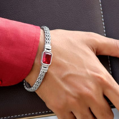 Red Luxe 925 sterling silver Turkish Bracelet for men